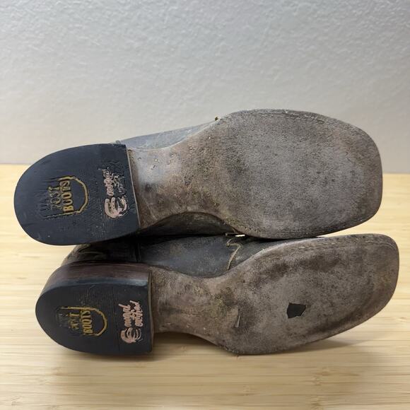 Dan Post Women’s Vintage Bluebird Cowboy Boots Leather Chocolate/Teal Size 9.5. - Picture 7 of 7